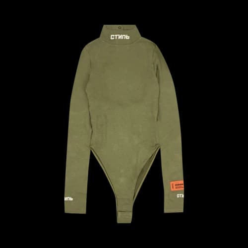 Heron Preston Turtle Neck Body Suit 'Military Green'