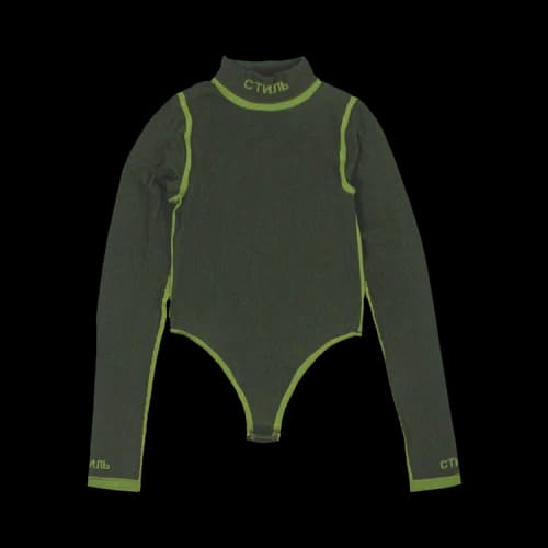 Heron Preston CTNMB Active 3D Rib Top 'Black/Green'