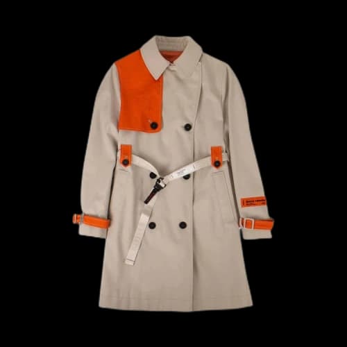 Heron Preston Industrial Double Breasted Trench Coat 'Cream'