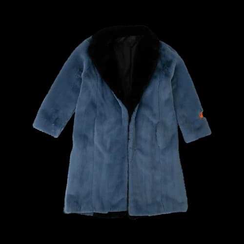 Heron Preston Long Fur Jacket 'Blue'