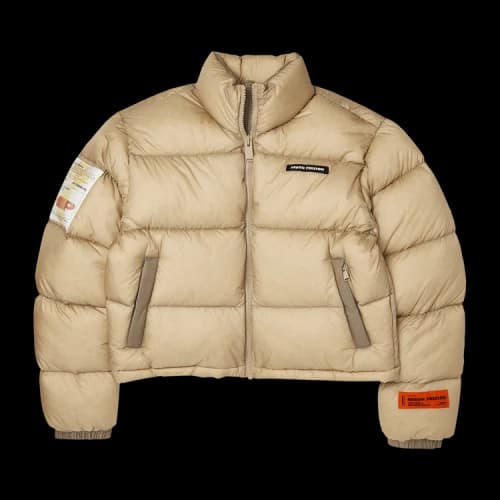 Heron Preston Treated Nylon Puffer 'Beige/Black'