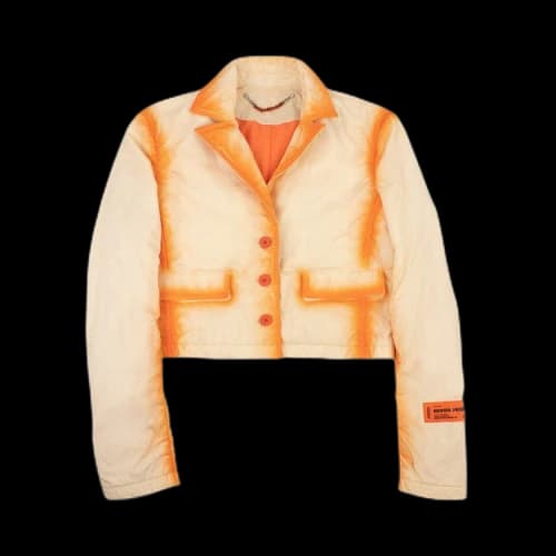 Heron Preston Crop Spray Blazer 'Beige'
