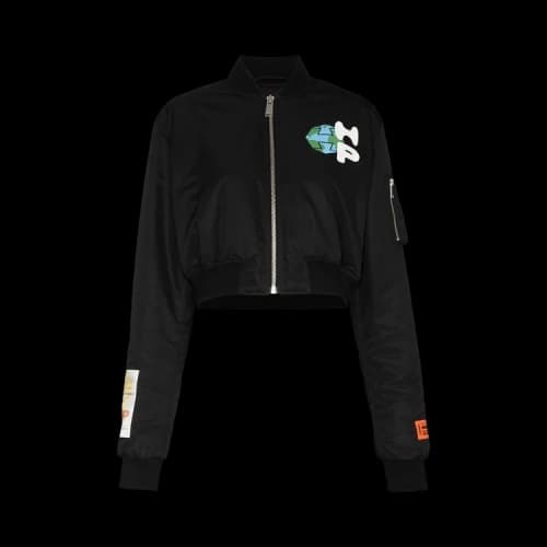 Heron Preston World Wide Print Bomber 'Black/White'