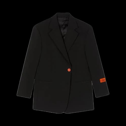 Heron Preston Logo Patch Single Breasted Blazer 'Black'