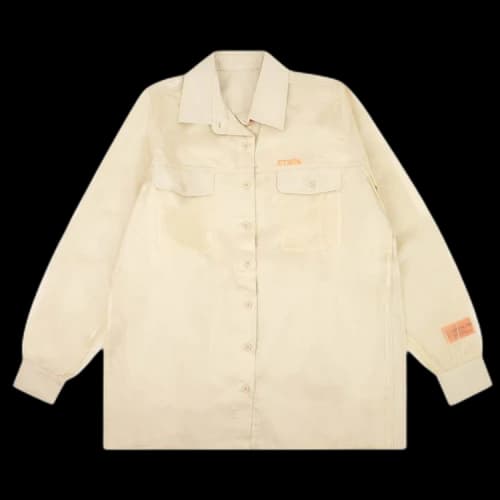 Heron Preston Side Slit Blouse Shirt 'Beige'