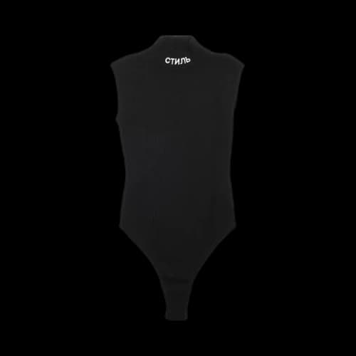 Heron Preston CTNMB Turtleneck Bodysuit 'Black/White'
