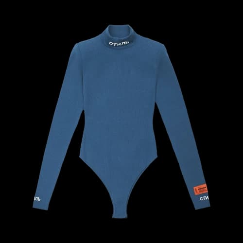 Heron Preston Стиль Long-Sleeve Bodysuit 'Petrol'