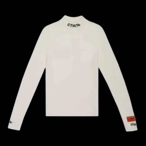 Heron Preston CTNMB Knit Mockneck 'Cream/Black'