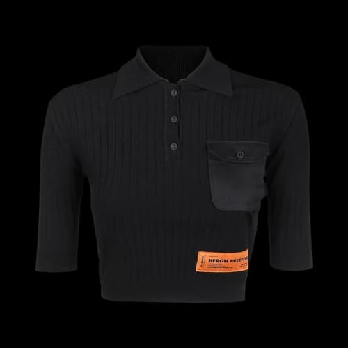 Heron Preston Knit Polo 'Black'