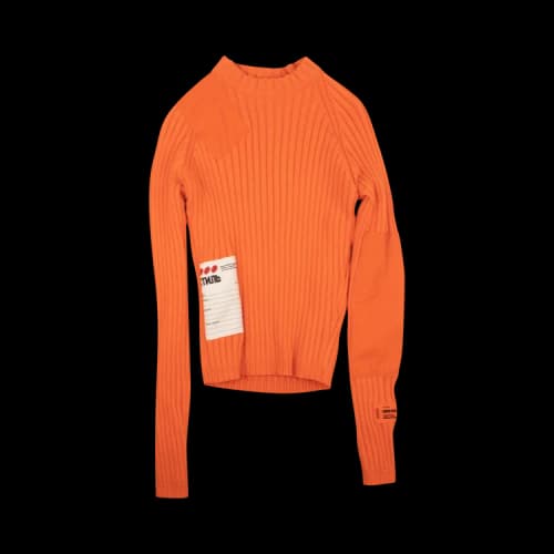 Heron Preston Wool Blend Crewneck Sweater 'Orange'