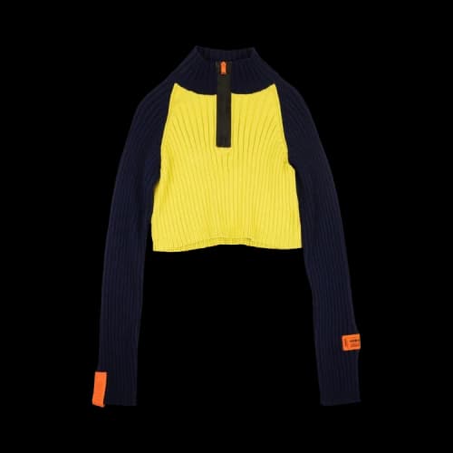 Heron Preston Half Zip Sweater 'Green/Blue'