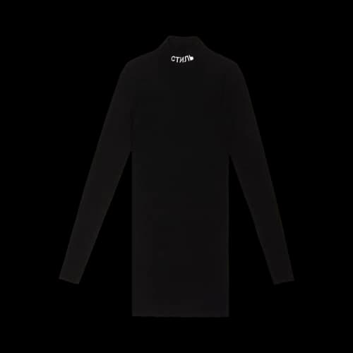 Heron Preston CTNMB Knit Turtleneck Dress 'Black/White'