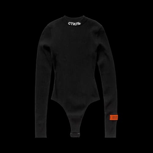 Heron Preston CTNMB Long-Sleeve Knit Bodysuit 'Black/White'