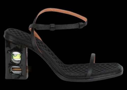 Heron Preston Bubble-Level Ankle-Strap Sandals Black (Women's)