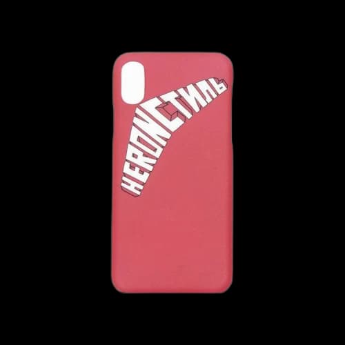 Heron Preston Style Logo iPhone XS Cover 'Fuchsia/White'