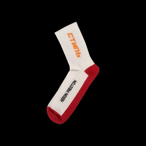 Heron Preston Logo Crew Socks 'White'