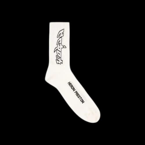 Heron Preston Arcade Long Socks 'White/Black'