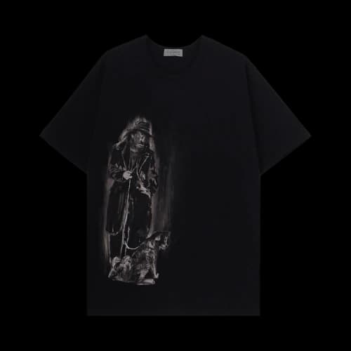 Yohji Yamamoto Cotton Single Jersey Round Neck Short-Sleeve T-Shirt 'Black'