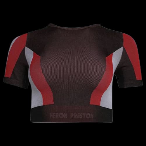 Heron Preston Ex-Ray 3D Ribbing Short-Sleeve Top 'Black/Red'