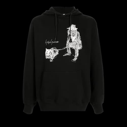 Yohji Yamamoto Pour Homme Print Hoodie 'Black'