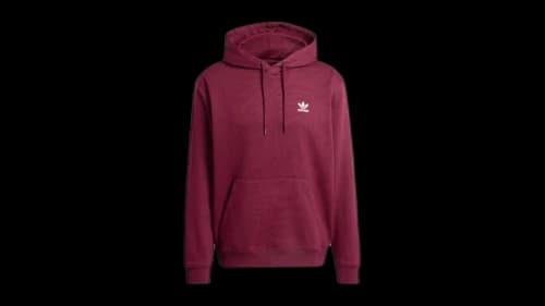 adidas Essential Loose Fleece Hoodie Maroon