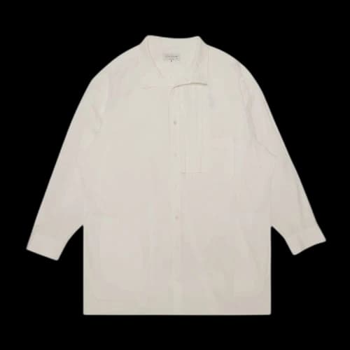 Yohji Yamamoto Pour Homme Collart Stand With Pleated Cloth 'White'