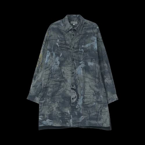 Yohji Yamamoto Pour Homme Asakura Right Collar Doubled Shirt 'Grey'