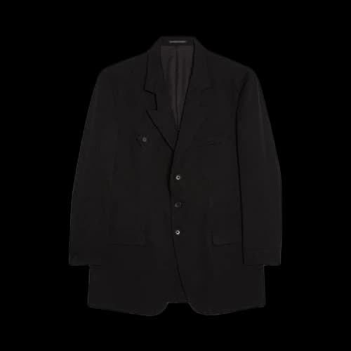 Yohji Yamamoto Pour Homme Changing Peak Gabardine Jacket 'Black'