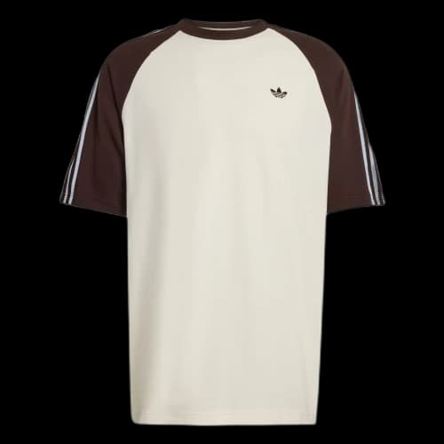 adidas Britcore Ringer Short Sleeve T-Shirt 'Off White Aurora Coffee'