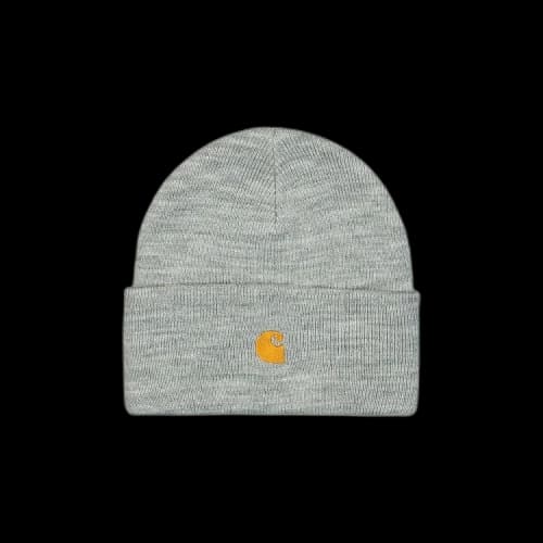 Carhartt WIP Chase Beanie 'Grey Heather/Gold'