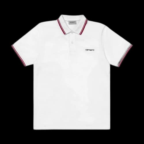 Carhartt WIP Short-Sleeve Script Embroidery Polo 'White'