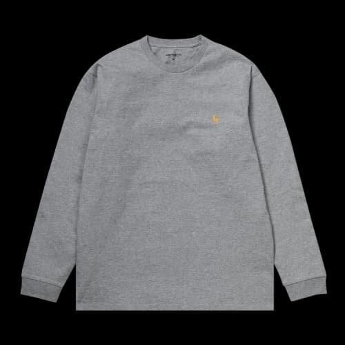Carhartt WIP Long-Sleeve Chase T-Shirt 'Grey Heather'