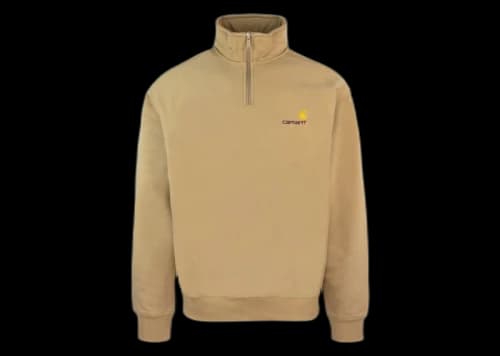 Carhartt WIP Half Zip American Script Sweatshirt Pineaut