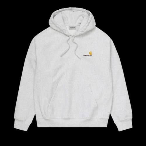 Carhartt WIP Hooded American Script Sweatshirt 'Ash Heather'