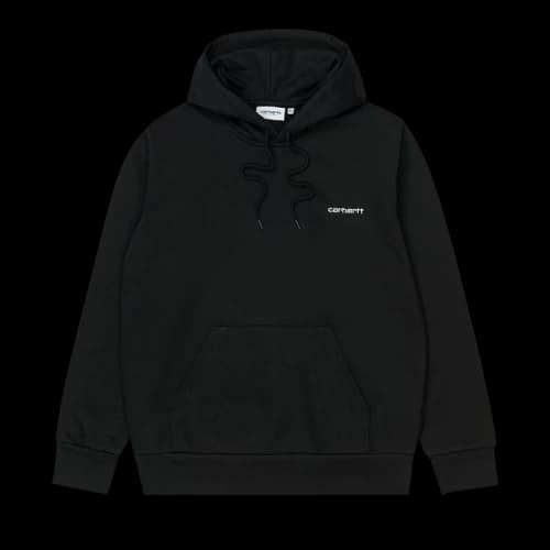 Carhartt WIP Script Embroidery Hooded Sweatshirt 'Black'