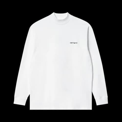 Carhartt WIP Mockneck Script Embro Long-Sleeve 'White'