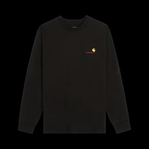 Carhartt WIP Long-Sleeve American Script T-Shirt 'Black'
