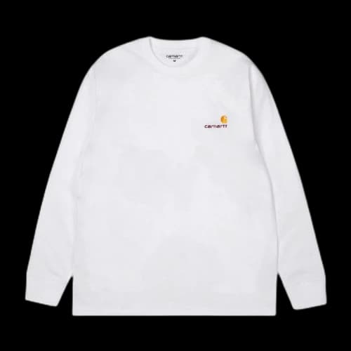 Carhartt WIP Long-Sleeve American Script T-Shirt 'White'