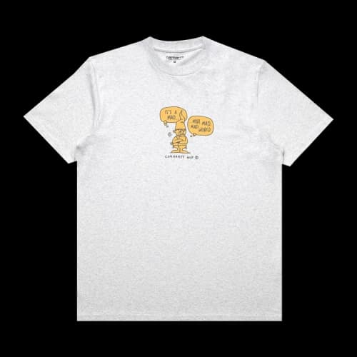 Carhartt WIP Short-Sleeve Mad World T-Shirt 'Ash Heather'