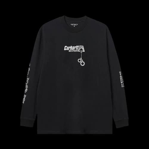 Carhartt WIP Long-Sleeve Scramble T-Shirt 'Black/White'