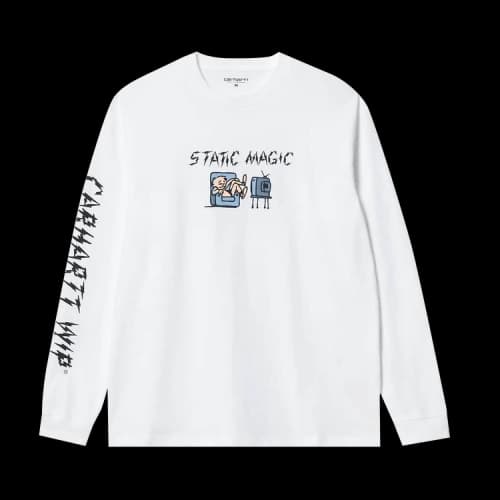 Carhartt WIP Long-Sleeve Static Magic T-Shirt 'White'