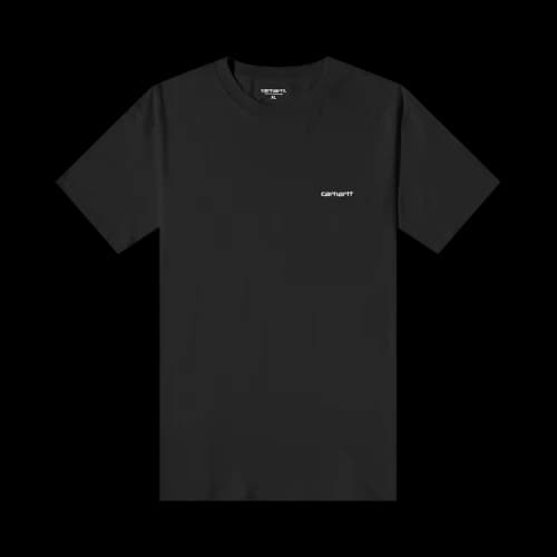 Carhartt WIP Short-Sleeve Script Embroidery T-Shirt 'Black'