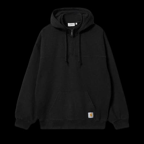 Carhartt WIP Hooded Wade Half Zip Sweatshirt 'Black'