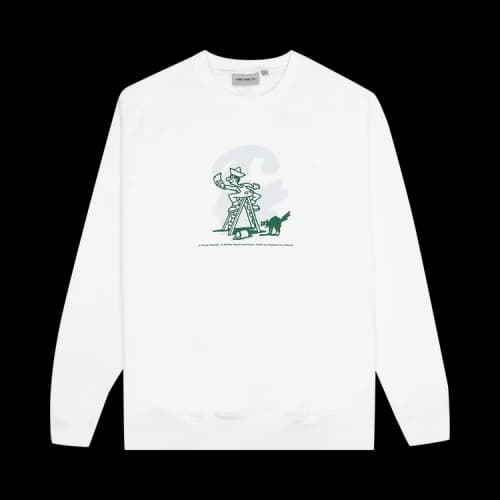 Carhartt WIP Lucky Painter Sweat 'White/Bonsai'