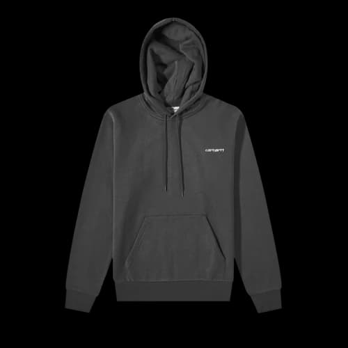 Carhartt WIP Hooded Script Embroidery Sweatshirt 'Black'