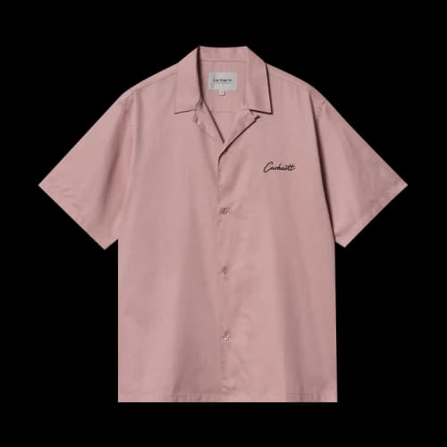 Carhartt WIP Short-Sleeve Delray Shirt 'Glassy Pink/Black'