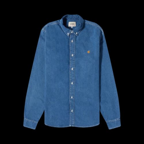 Carhartt WIP Long-Sleeve Weldon Shirt 'Blue'