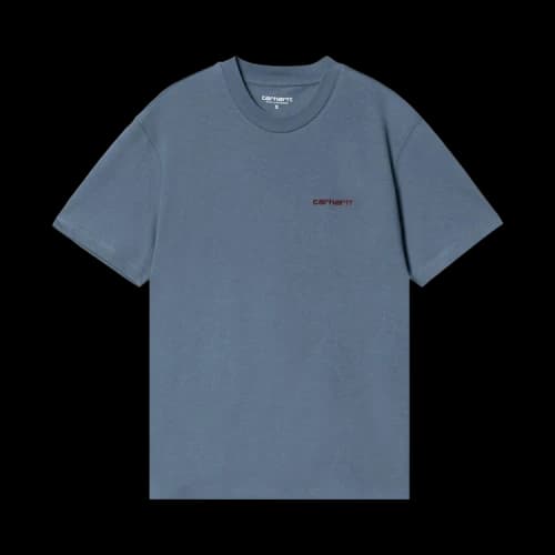 Carhartt WIP Short-Sleeve Script Embroidery T-Shirt 'Positano/Malbec'