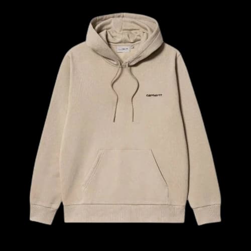 Carhartt WIP Hooded Script Embroidery Sweatshirt 'Beige'