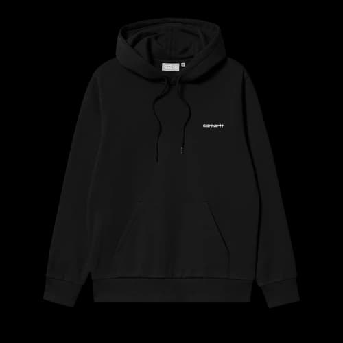 Carhartt WIP Hooded Script Embroidery Sweatshirt 'Black'